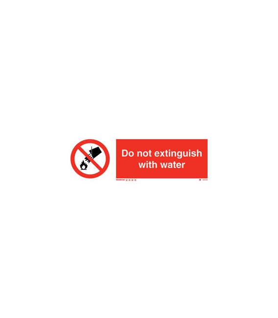 8563 Do not extinguish with water + symbol