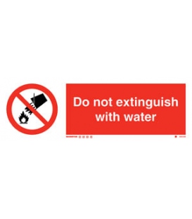 8563 Do not extinguish with water + symbol