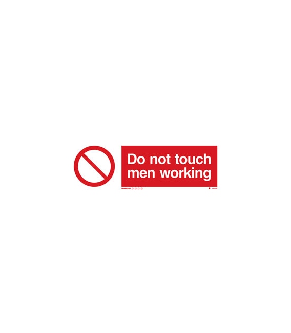 8564 Do not touch men working + symbol