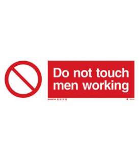 8564 Do not touch men working + symbol