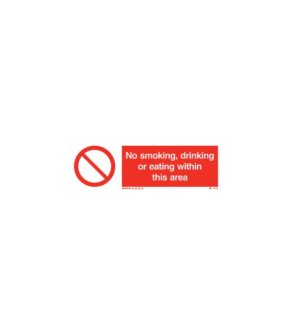 8566 No smoking, drinking or eating within this area + symbol