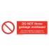 8567 DO NOT throw garbage overboard + symbol