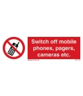 8570 Switch off mobile phones, pagers, cameras etc. + symbol