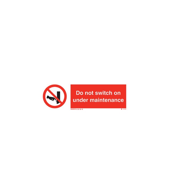 8576 Do not switch on - Under maintenance + symbol