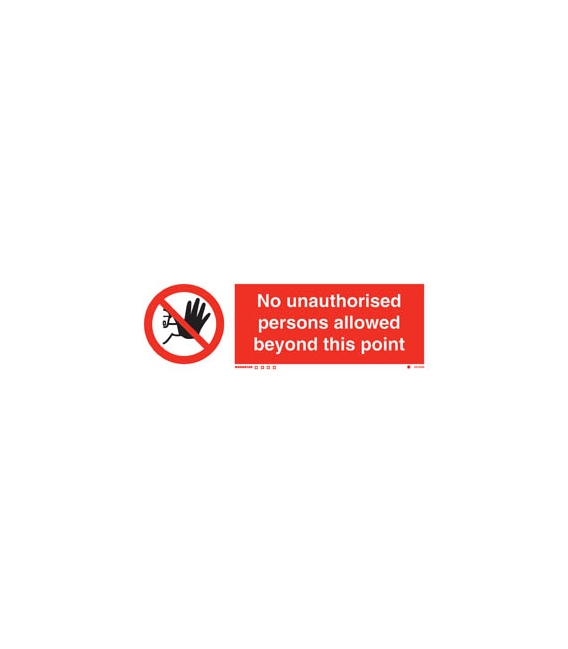 8578 No unauthorized persons allowed beyond this point + symbol