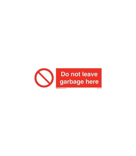 8619 Do not leave garbage here