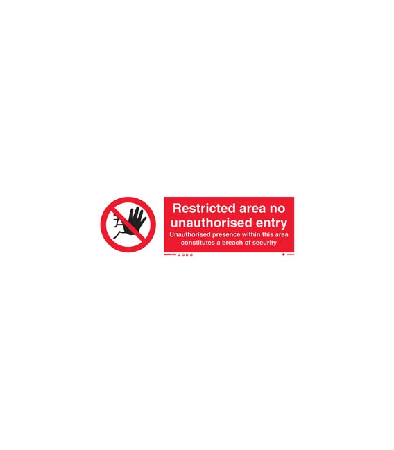 8690 Restricted area no unauthorised entry - Unauthorised presence…….