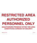 8695 Maritime Progress Restricted area authorised personnel only - Unauthorised presence...