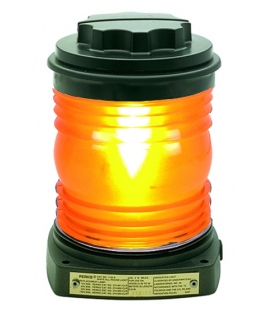 Single Lens Navigation Light - Yellow Towing Light 1129 (Black Plastic)