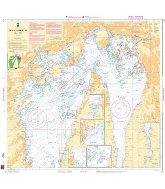 Norwegian Nautical Chart 401 Oslo – Spro