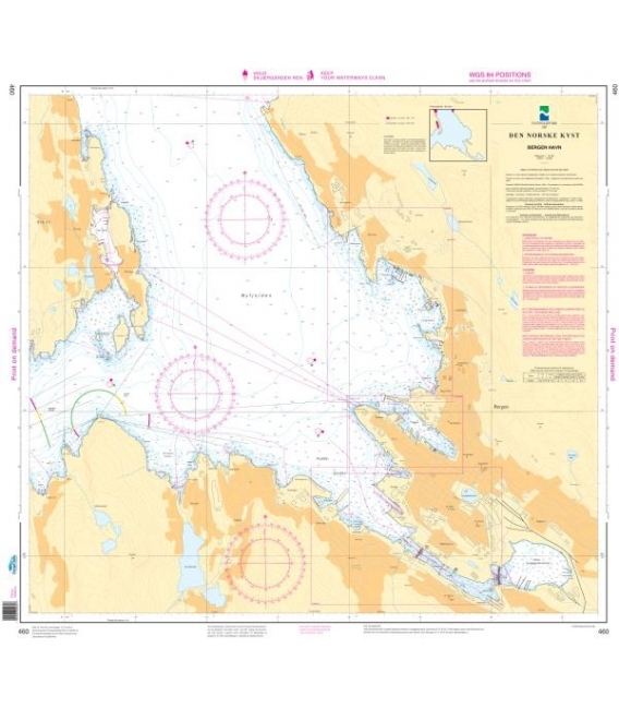 Norwegian Nautical Chart 460 Bergen havn