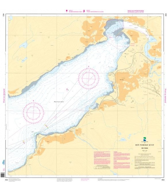 Norwegian Nautical Chart 463 Mo i Rana