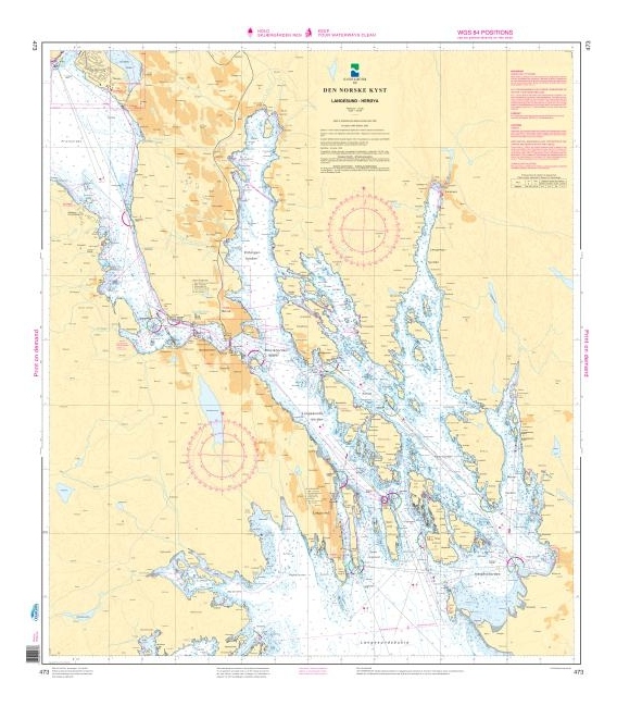 Norwegian Nautical Chart 473 Langesund – Herøya