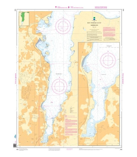 Norwegian Nautical Chart 485 Sandnes havn