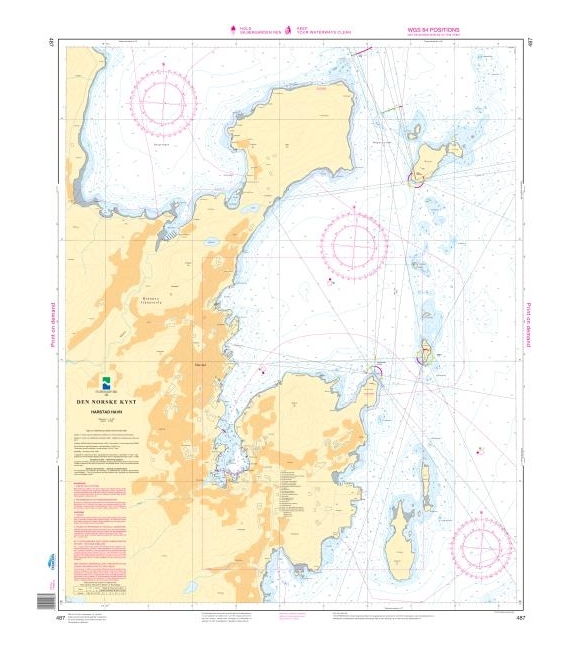 Norwegian Nautical Chart 487 Harstad havn