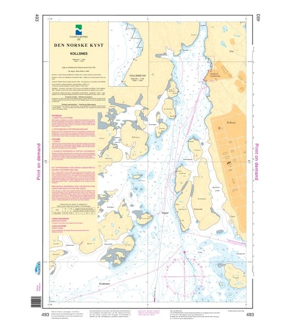 Norwegian Nautical Chart 493 Kollsnes