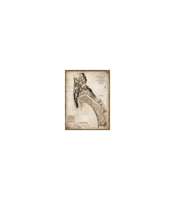 CP920C: CA, 1872, Nautical Chart of San Diego Bay