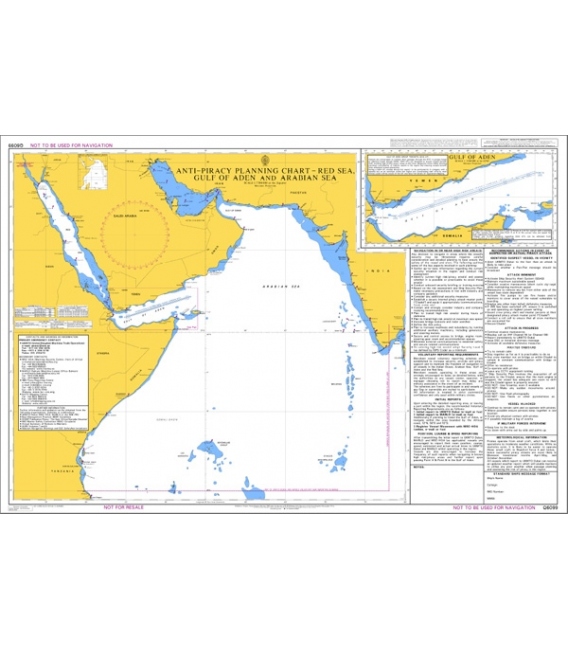 Q6099 Anti-Piracy Planning Chart Red Sea, Gulf of Aden and Arabian Sea