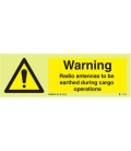 7578 Warning radio antennas to be earthed during cargo operations