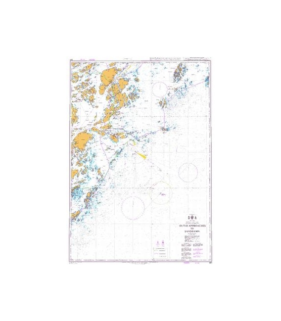 British Admiralty Nautical Chart 881 Outer Approaches to Sandhamn