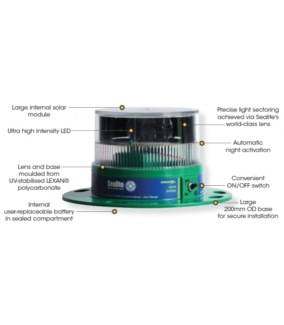 Sealite BargeSafe™ 2nm Solar LED Barge Light