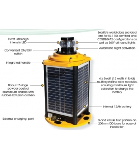 Sealite BargeSafe™ Solar 3nm Solar LED Barge Light