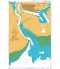 British Admiralty Nautical Chart 833 Yangon River (Rangoon River) and Approaches