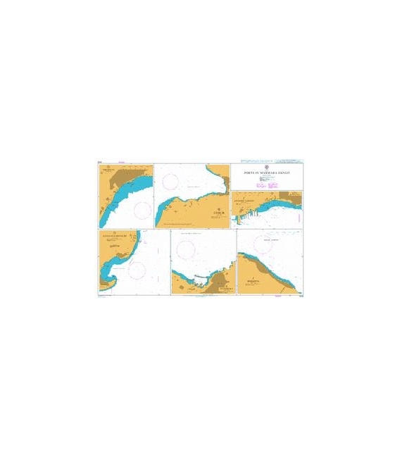British Admiralty Nautical Chart 1006 Ports in Marmara Denizi