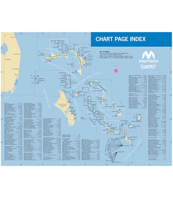 Maptech ChartKit Region 9:  The Bahamas to Crooked Island Passage, 7th Edition 