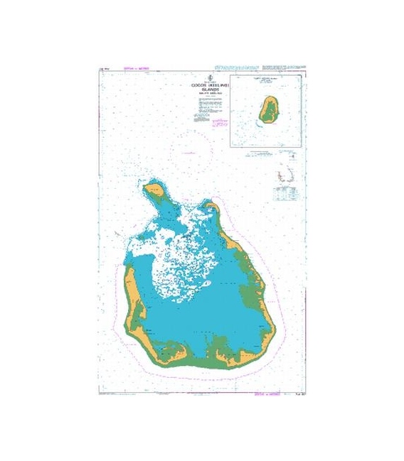 British Admiralty Australian Nautical Chart AUS607 South Keeling Islands