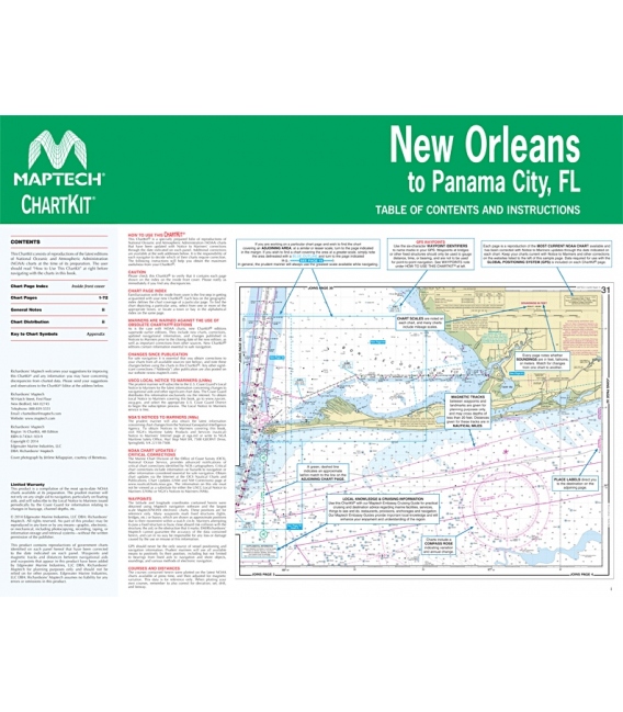 Maptech ChartKit Region 16: New Orleans to Panama City, FL - 4th Edition, 2014