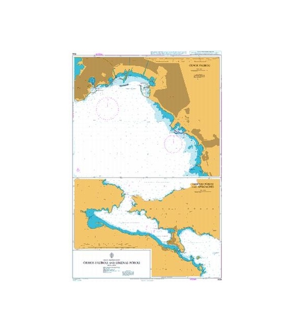 British Admiralty Nautical Chart 1599 Ormos Falirou and Limenas Porou