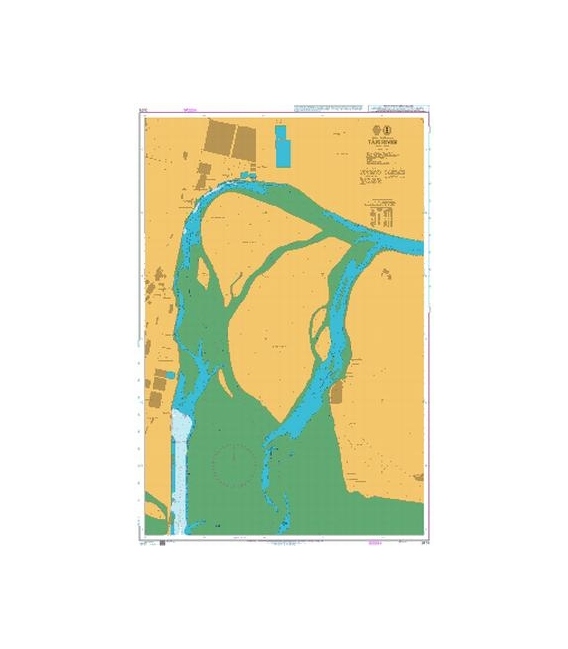 British Admiralty Nautical Chart 3474 Tápi River