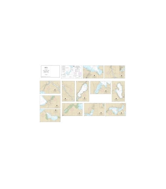 NOAA Chart 14886 SMALL-CRAFT BOOK CHART - Inland Route, Cheboygan to Conway (book of 12 Charts)