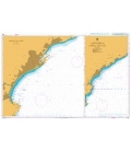 British Admiralty Nautical Chart 166 Alger to Genova and Tunis