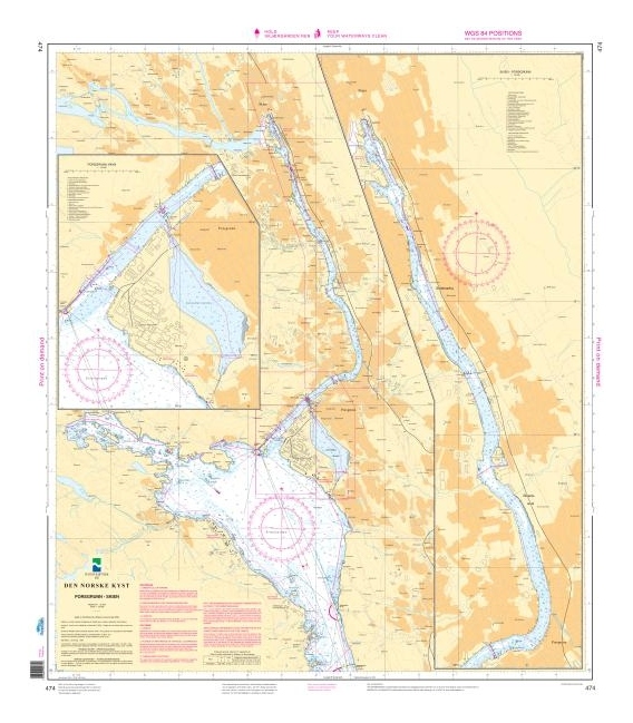 Norwegian Nautical Chart 474 Porsgrunn – Skien
