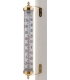 Grande View Thermometer, 24inch, Living Finish Brass