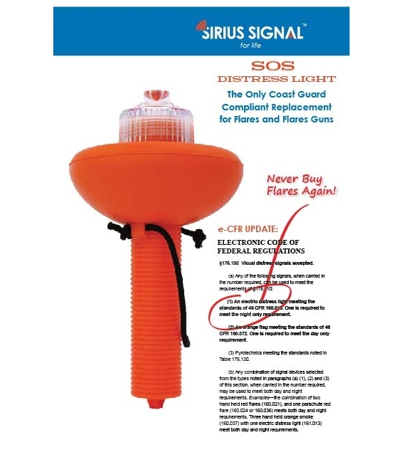 Sirius Signal SOS Distress Light and Flag