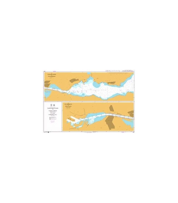 British Admiralty Nautical Chart 2287 Varnensko Ezero to Varna-Zapad (Varna West) including Channel No 2