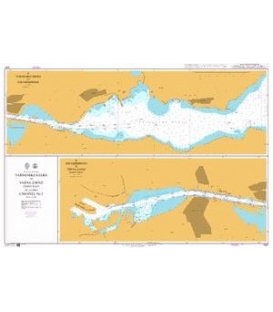British Admiralty Nautical Chart 2287 Varnensko Ezero to Varna-Zapad (Varna West) including Channel No 2