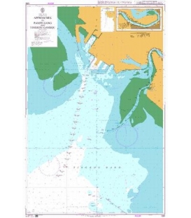 British Admiralty Nautical Chart 1286 Approaches to Panjin Gang and Yingkou Gangqu