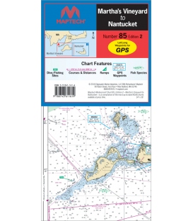 Martha's Vineyard to Nantucket Waterproof Chart WPC085, 2nd Edition, 2016