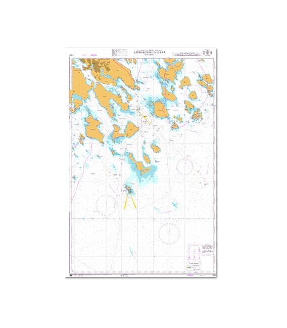 British Admiralty Nautical Chart 1009 Approaches to Lulea