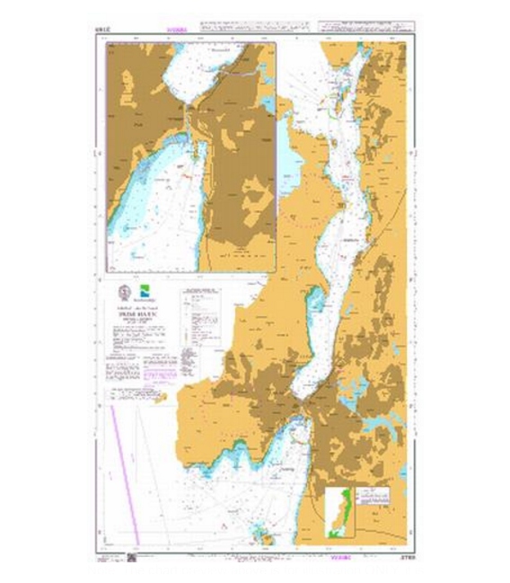 British Admiralty Nautical Chart 3769 Moss Havn