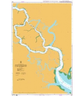 British Admiralty Nautical Chart 1039 Outer Approaches to Ho Chi Minh City