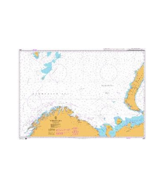 British Admiralty Nautical Chart 2683 Barents Sea Southern Part