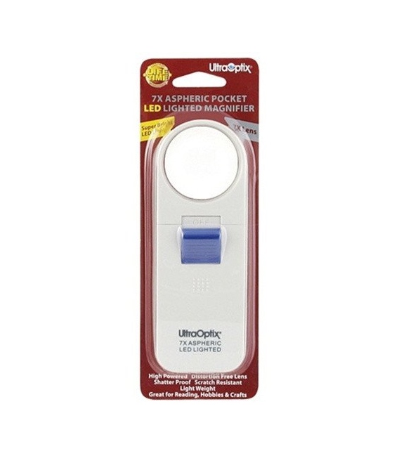 Pocket LED Lighted 7X Magnifier