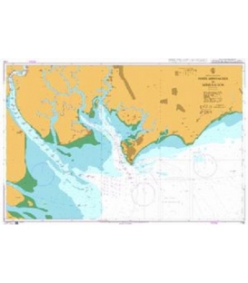 British Admiralty Nautical Chart 1100 Inner Approaches to Song Sai Gon