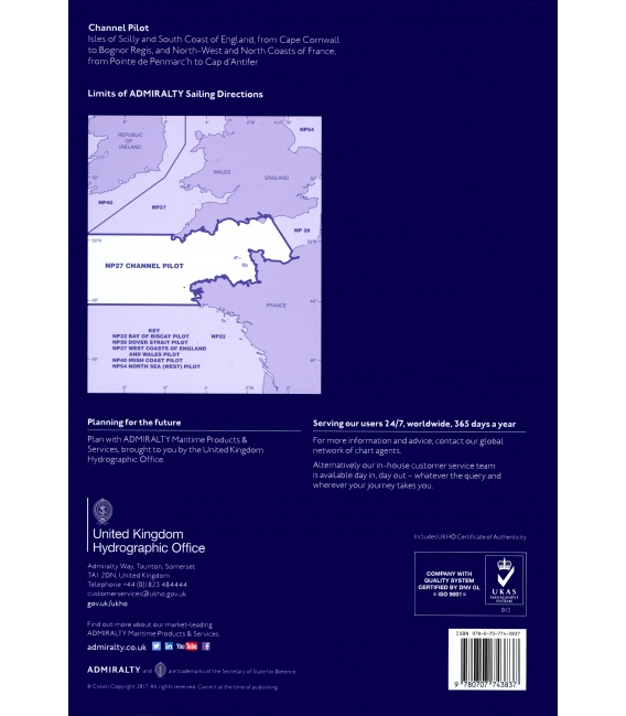 Admiralty Sailing Directions NP 27 Channel Pilot, 14th Edition 2023