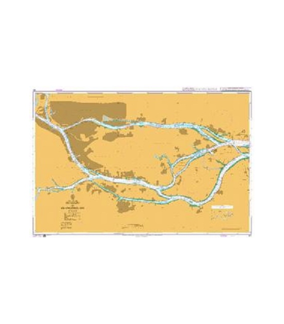 British Admiralty Nautical Chart 347 Huangpu to Guangzhou Shi